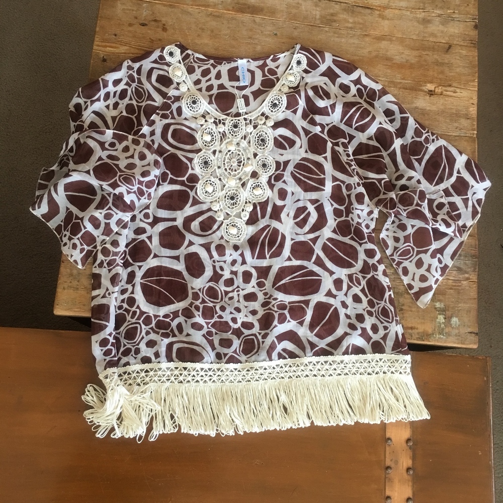 Chio Di Stefania D Resort Wear Short Caftan-NWOT-L